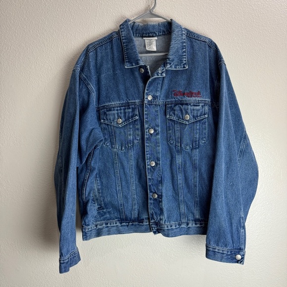 Disneyland Vintage Denim Mickey Mouse American Flag Jacket Size Large - Picture 3 of 8